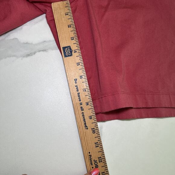 J Crew Dark Pink Slash Pockets Flat Front Chino Shorts Mens Size 38 Inseam 9" - Picture 10 of 12
